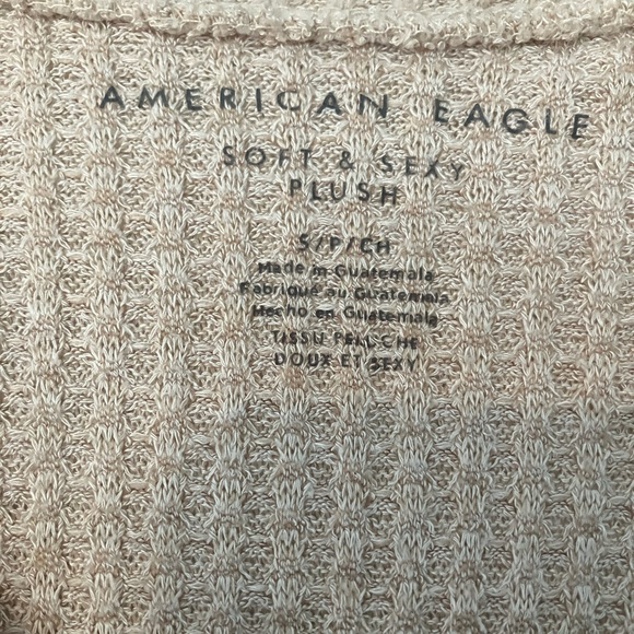 American Eagle Soft Tan Waffle Knit Sweater - Picture 3 of 5